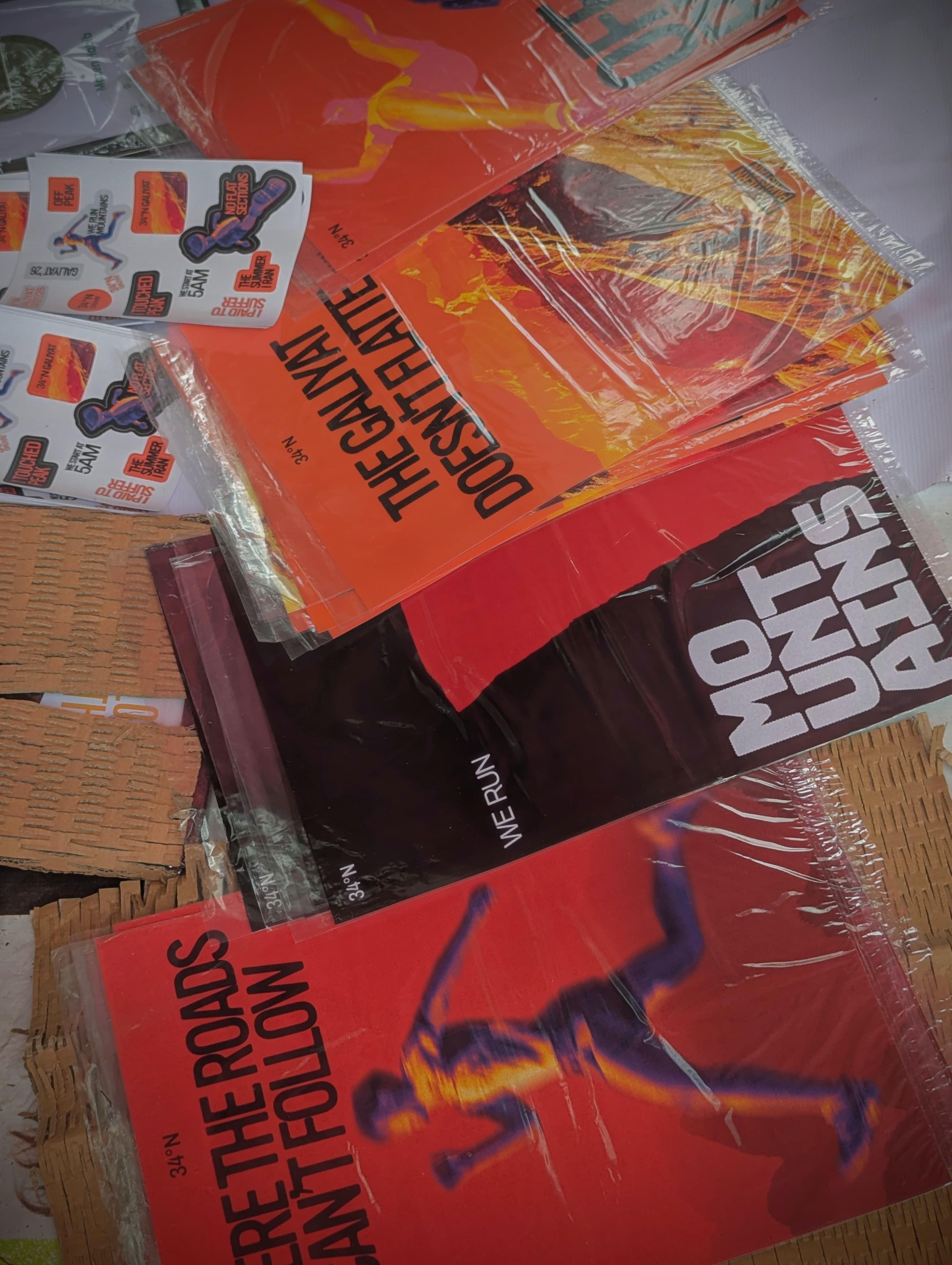 Peak race artwork and trail event materials