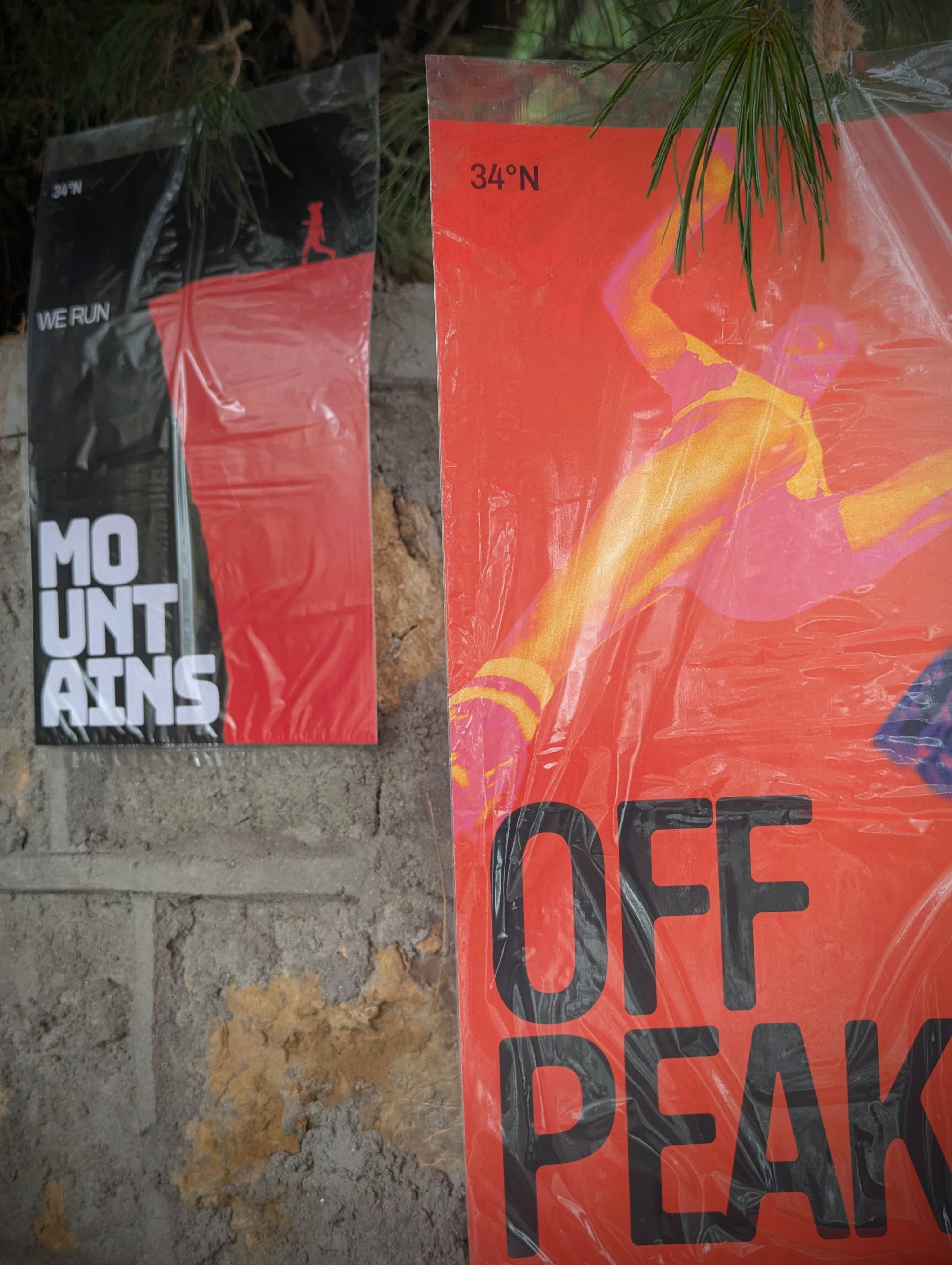 Close view of Off Peak trail event artwork